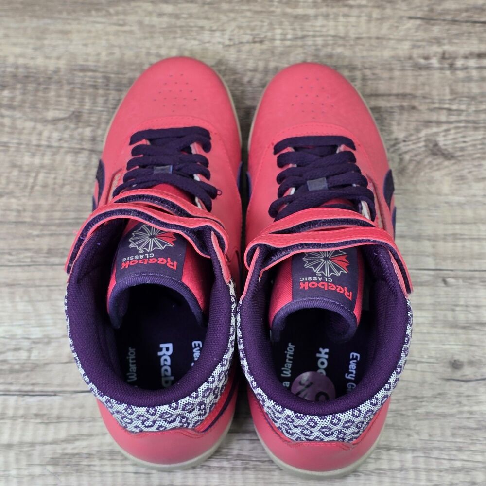 Reebok Freestyle Hi Size 5.5 Women's Size 7 Pink Purple Sneakers (V63068) NEW - Picture 10 of 10